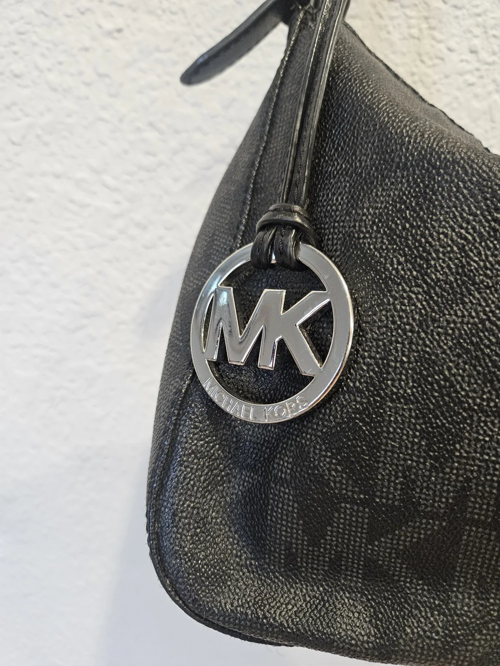 Michael Kors Jet Set Signature Pochette Bag - Black/Charcoal Monogram